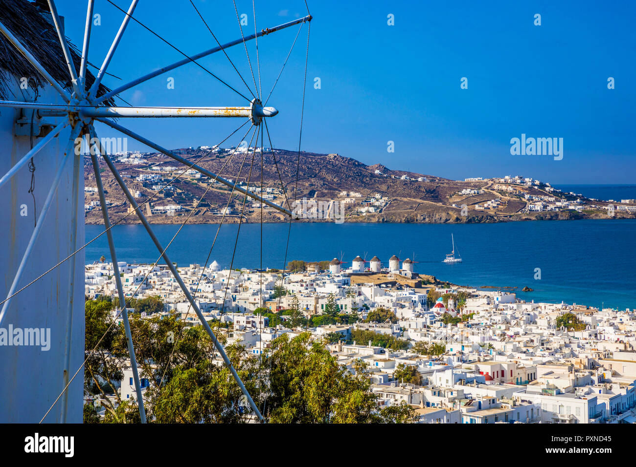 Chora (Mykonos Town), Mykonos, Cyclades Islands, Greece Stock Photo