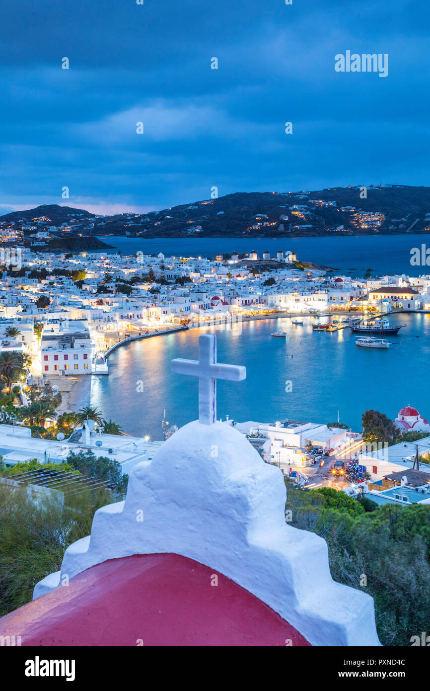 Chora (Mykonos Town), Mykonos, Cyclades Islands, Greece Stock Photo