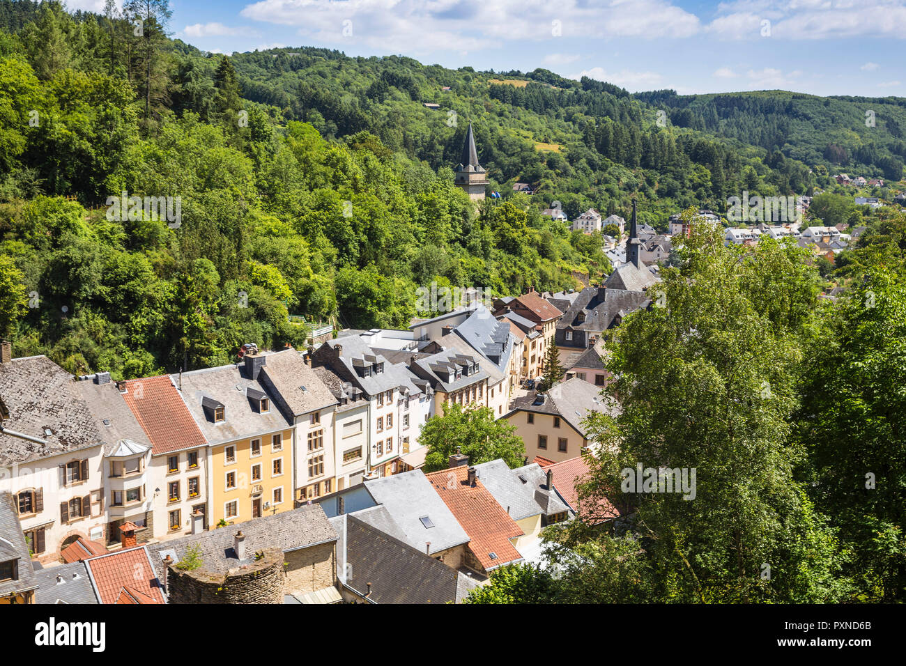 Luxembourg, View of Vianden Stock Photo