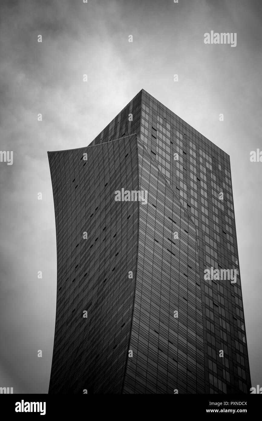 Poland, Warsaw, modern apartment tower Stock Photo