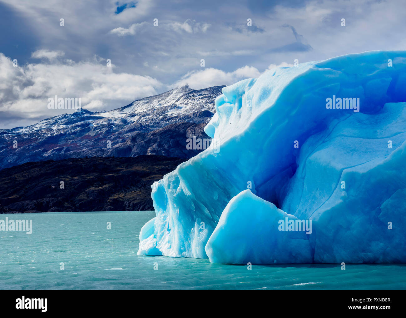 Iceberg on Lake Argentino, Los Glaciares National Park, Santa Cruz Province, Patagonia, Argentina Stock Photo