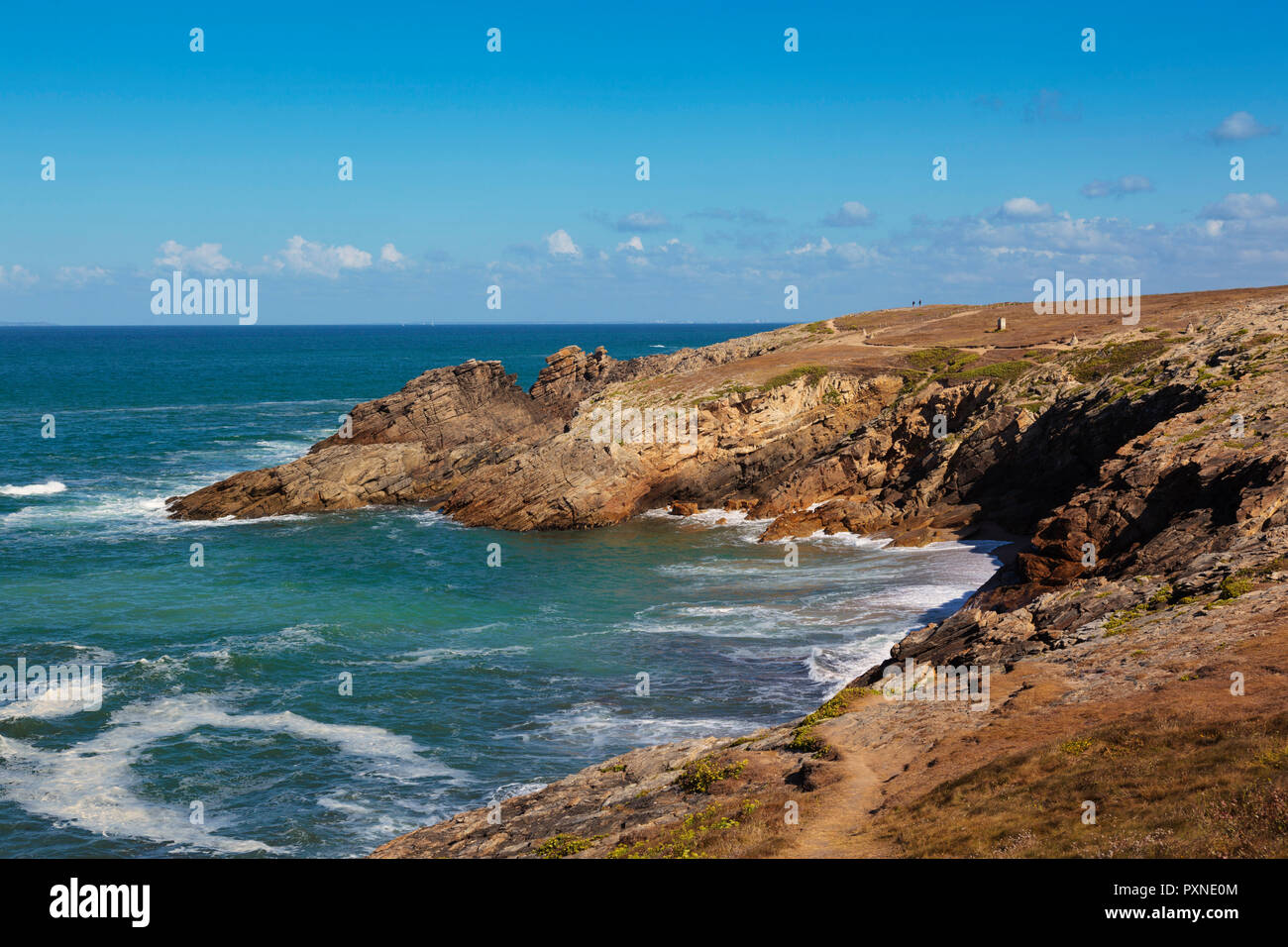 France, Brittany, Morbihan, Cote Sauvage, Quiberon Peninsula, Port Guibello Stock Photo