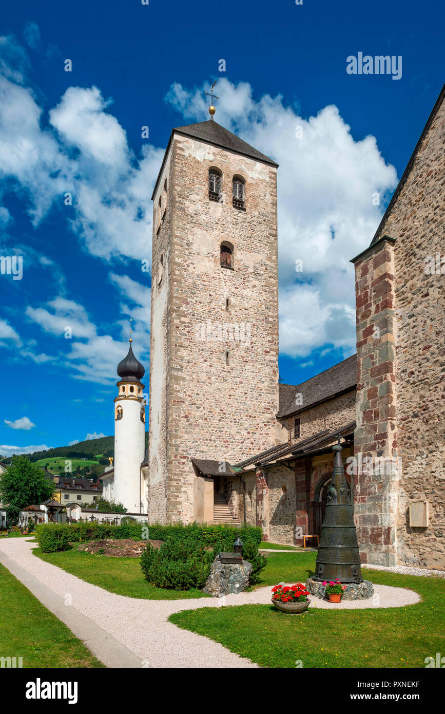 Church San Michele and colligiate church, Innichen, Puster valley, Alto Adige, Italy Stock Photo