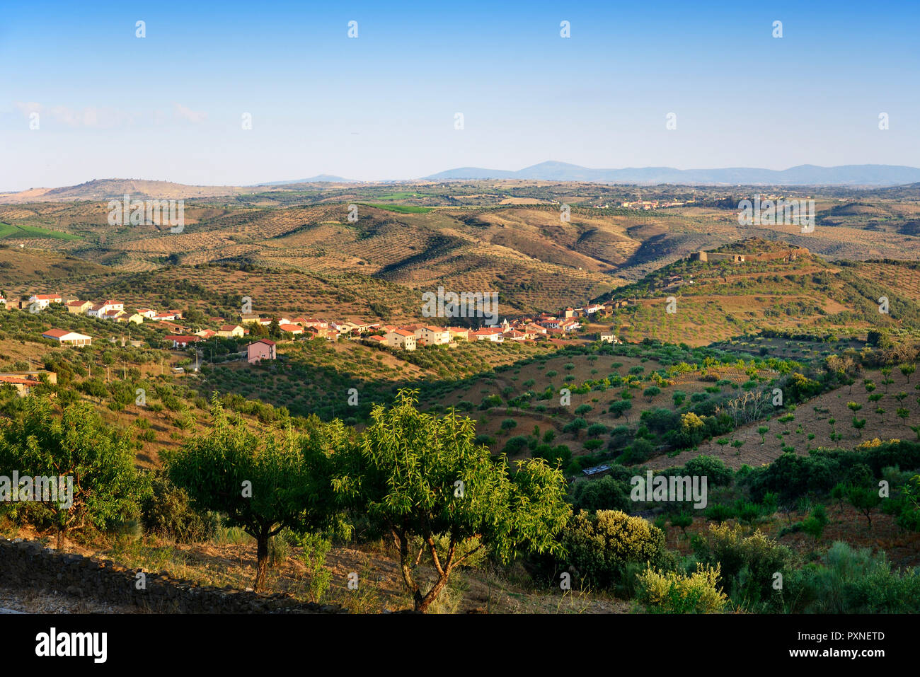 The medieval village of Castelo Melhor. Coa Valley Archaeological Park, a Prehistoric Rock Art Site. A UNESCO World Heritage Site. Vila Nova de Foz Coa, Alto Douro. Portugal Stock Photo