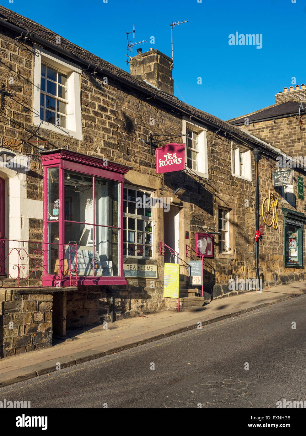 Tea Rooms in the Old Shops on the High Street at Pateley Bridge North
