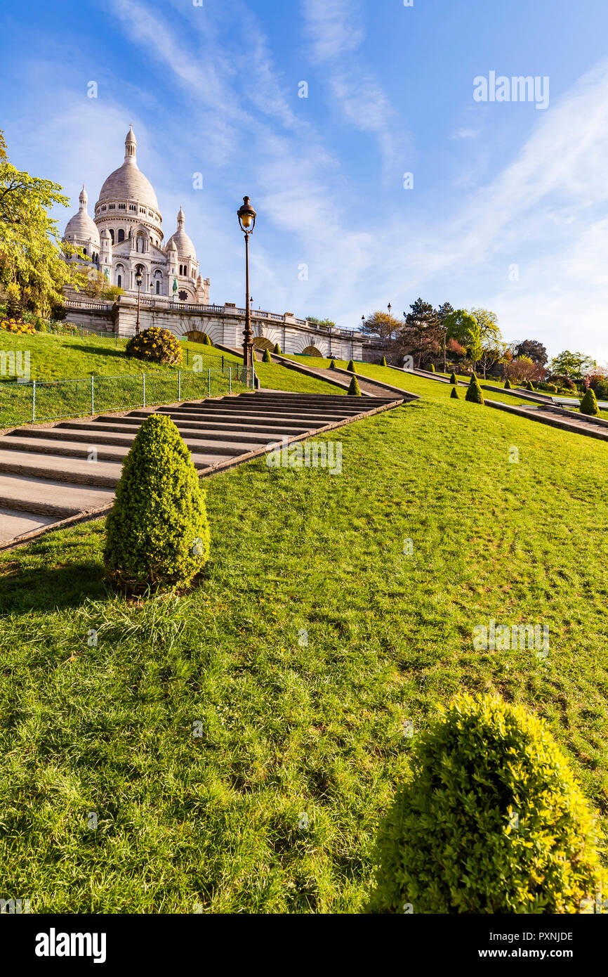 France, Paris, Montmartre, Sacre-Coeur de Montmartre Stock Photo