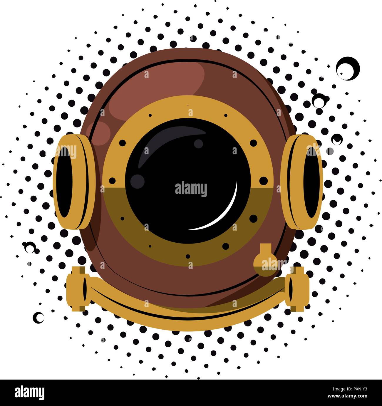 Antique diving helmet Stock Vector Image & Art - Alamy