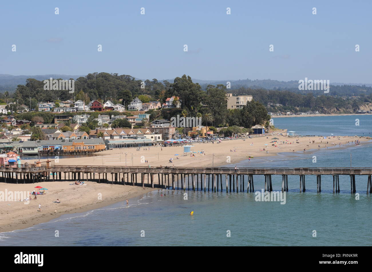 Capitola California wharf and beach Stock Photo