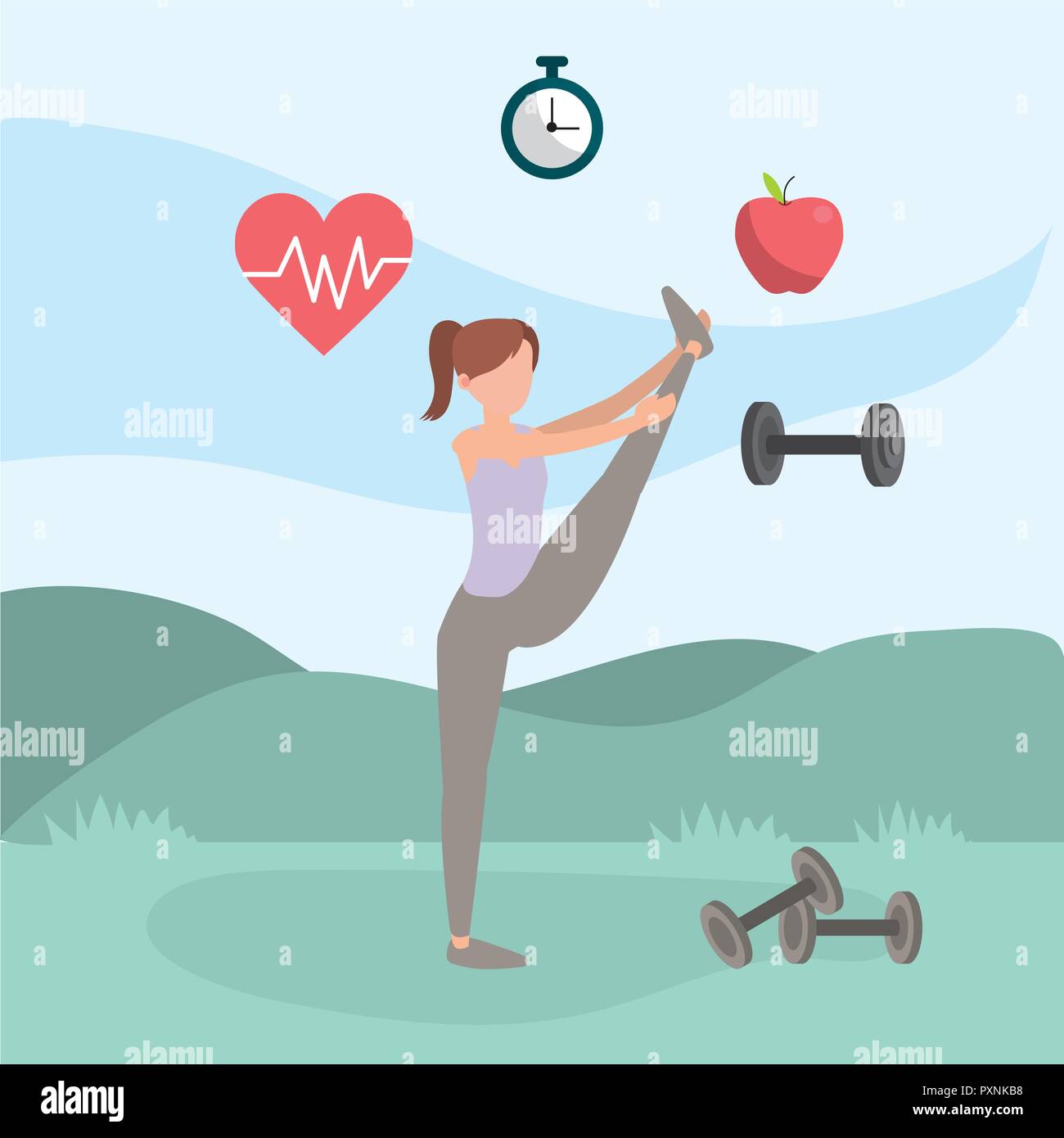 health fitness cartoon Stock Vector Image & Art - Alamy