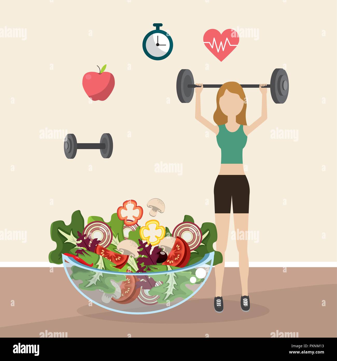 health fitness cartoon Stock Vector Image & Art - Alamy
