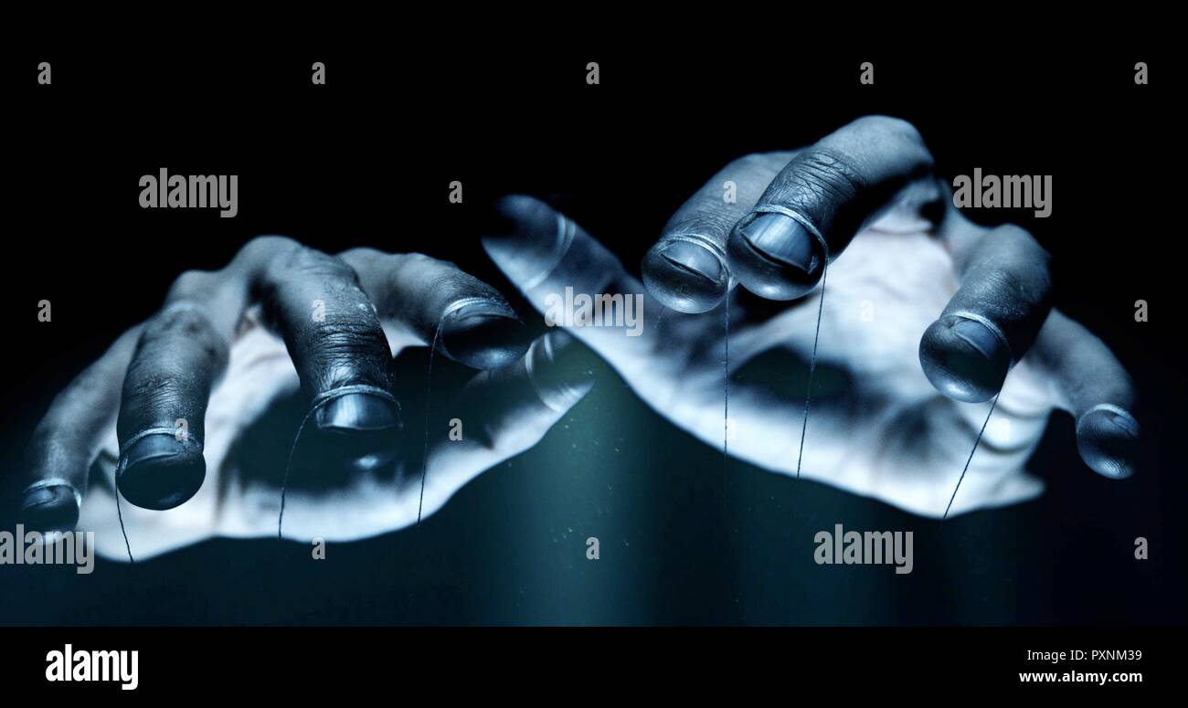 Puppet hands from leadership controlling our lives. Concept Stock Photo
