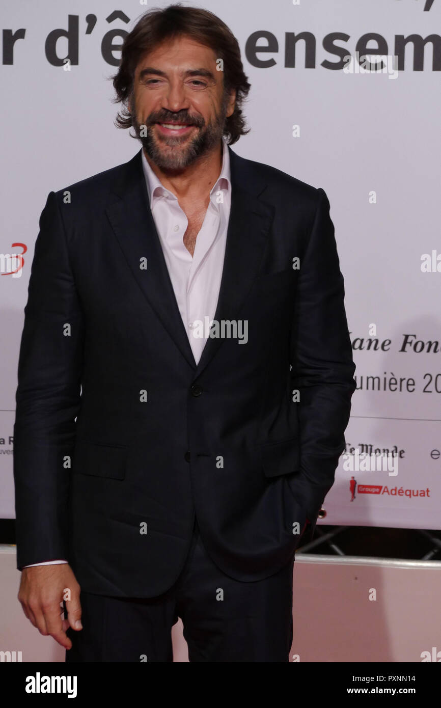 Spanish actor Javier Bardem at Lumiere Film Festival, Lyon, France Stock Photo