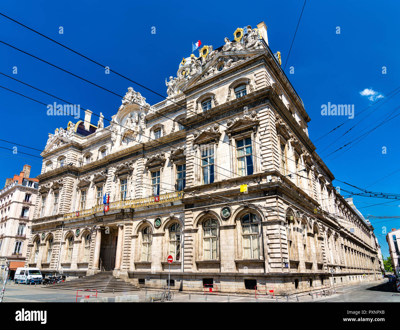 Lyon City Hall in France Stock Photo