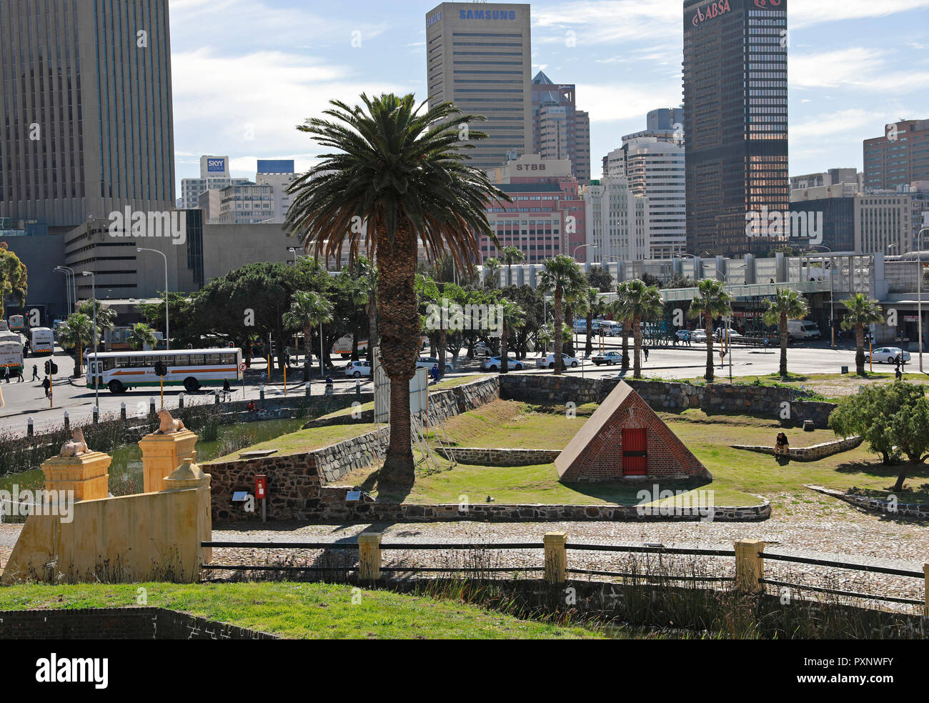 View of Cape Town CBD from the Cape of Good Hope, South Africa. Stock Photo