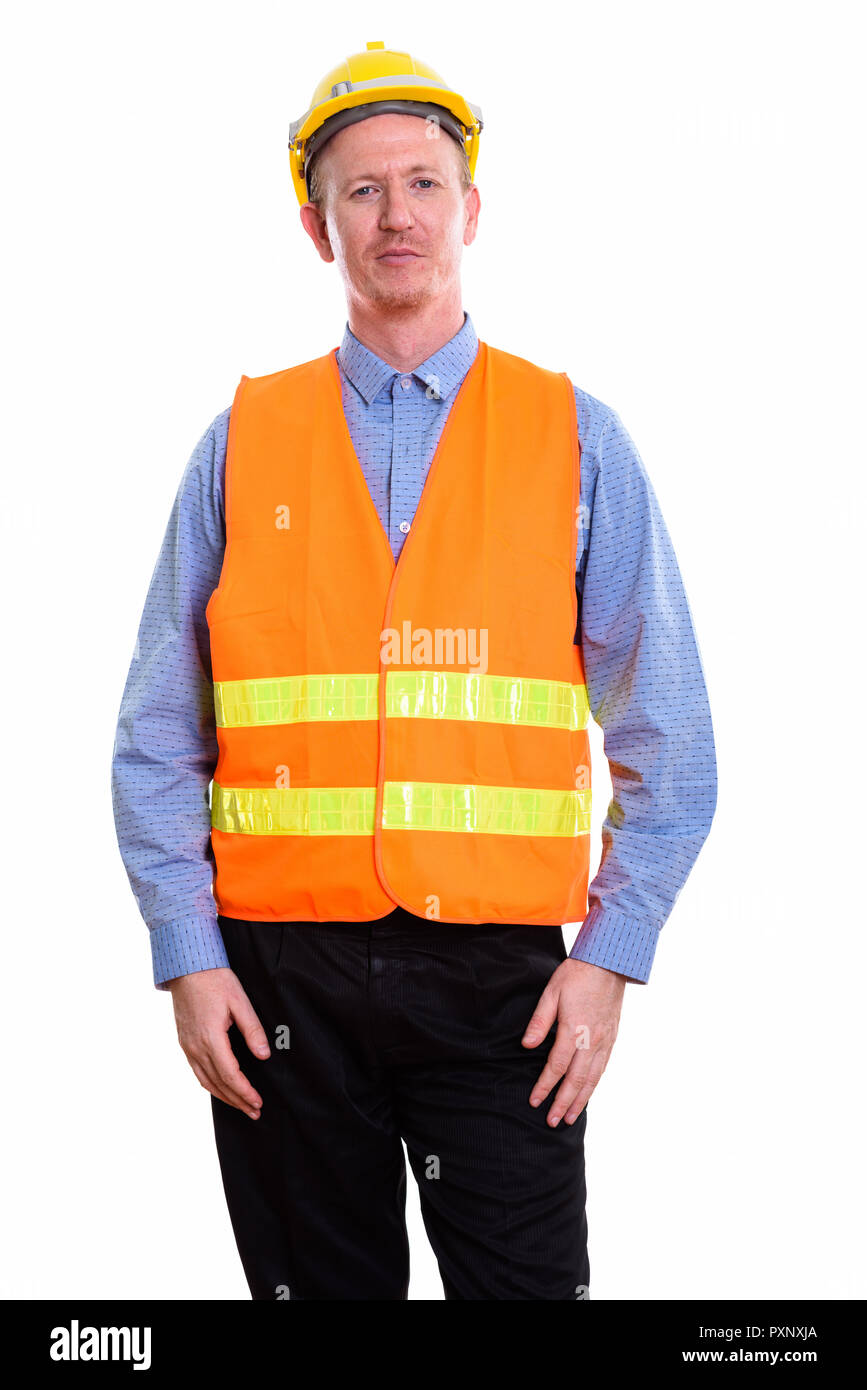 Man white hard hat hi-res stock photography and images - Alamy