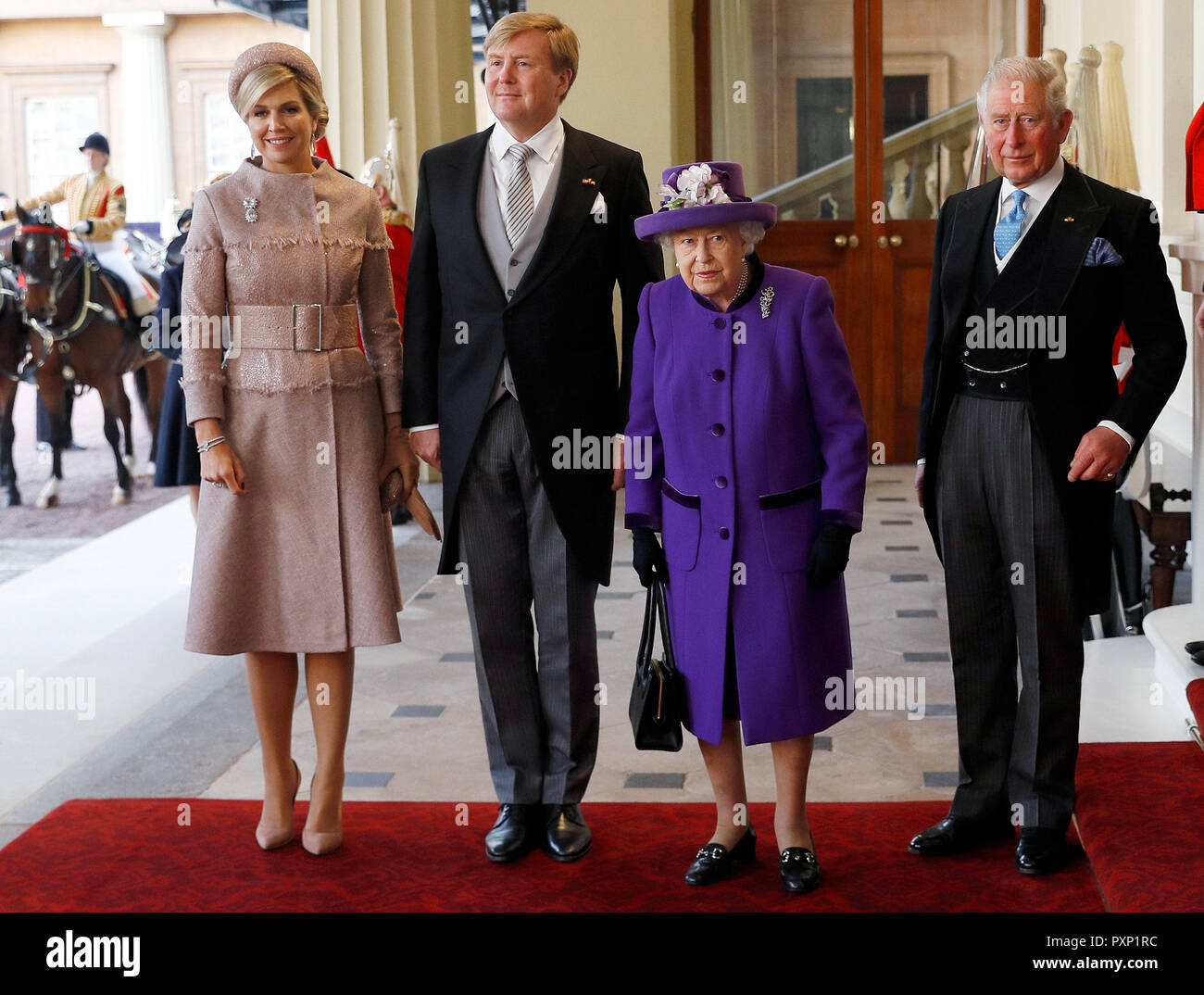 Queen Elizabeth II and the Prince of Wales with King Willem 