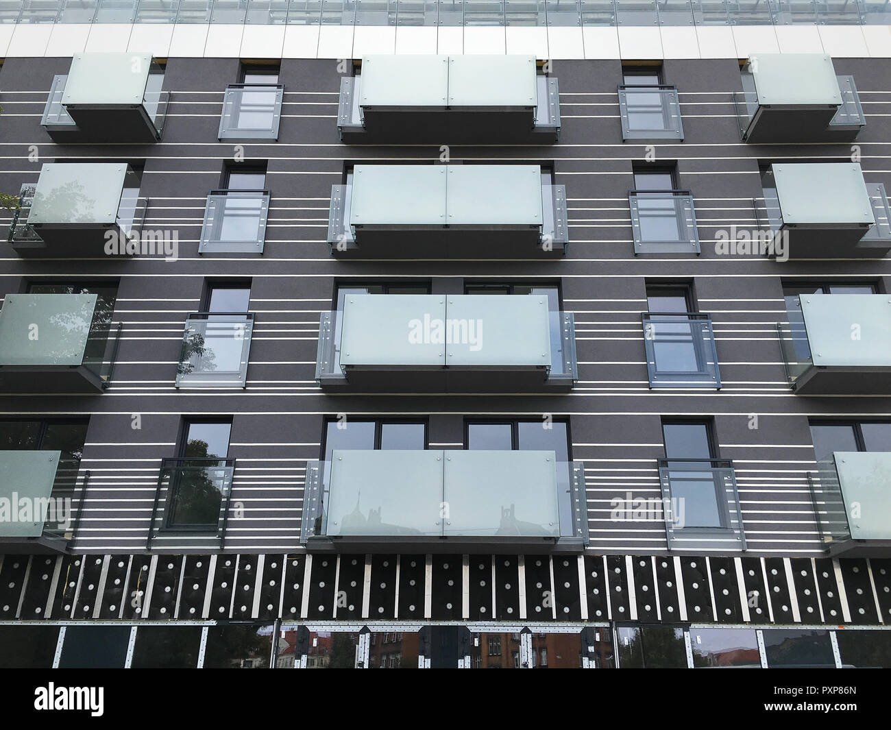 Another new apartment complex in Poznan, Poland almost finished Stock