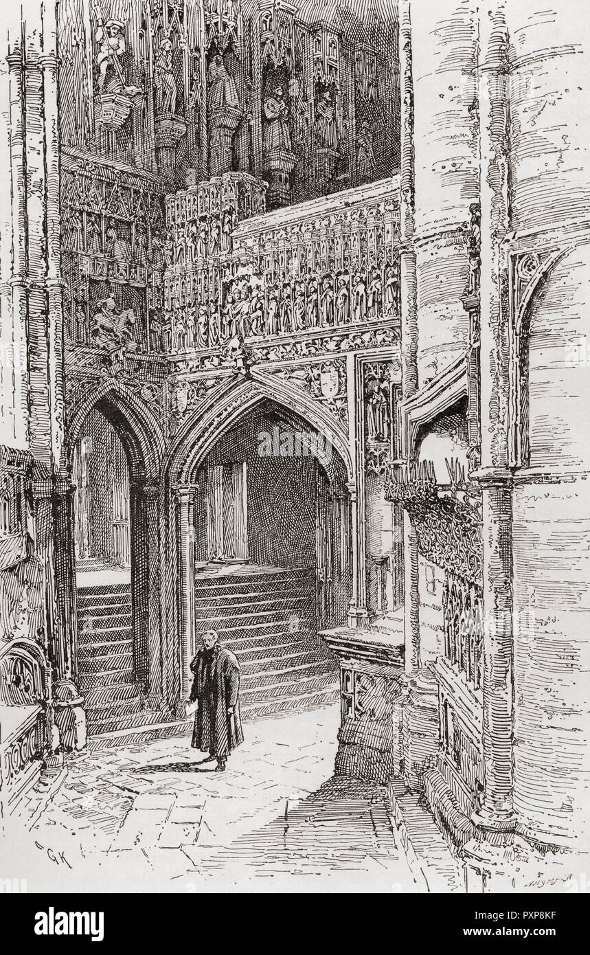 The Chantry of Henry V and the entrance to the chapel of Henry VII ...