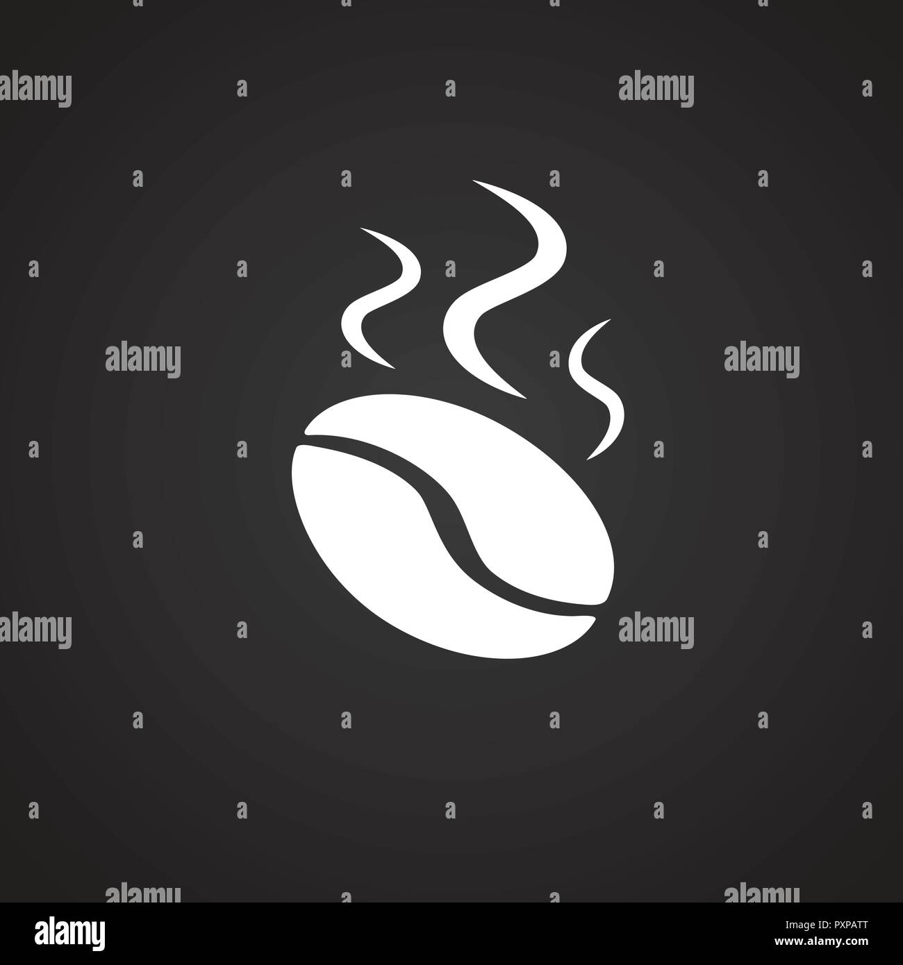 Coffee bean on black background Stock Vector Image & Art - Alamy