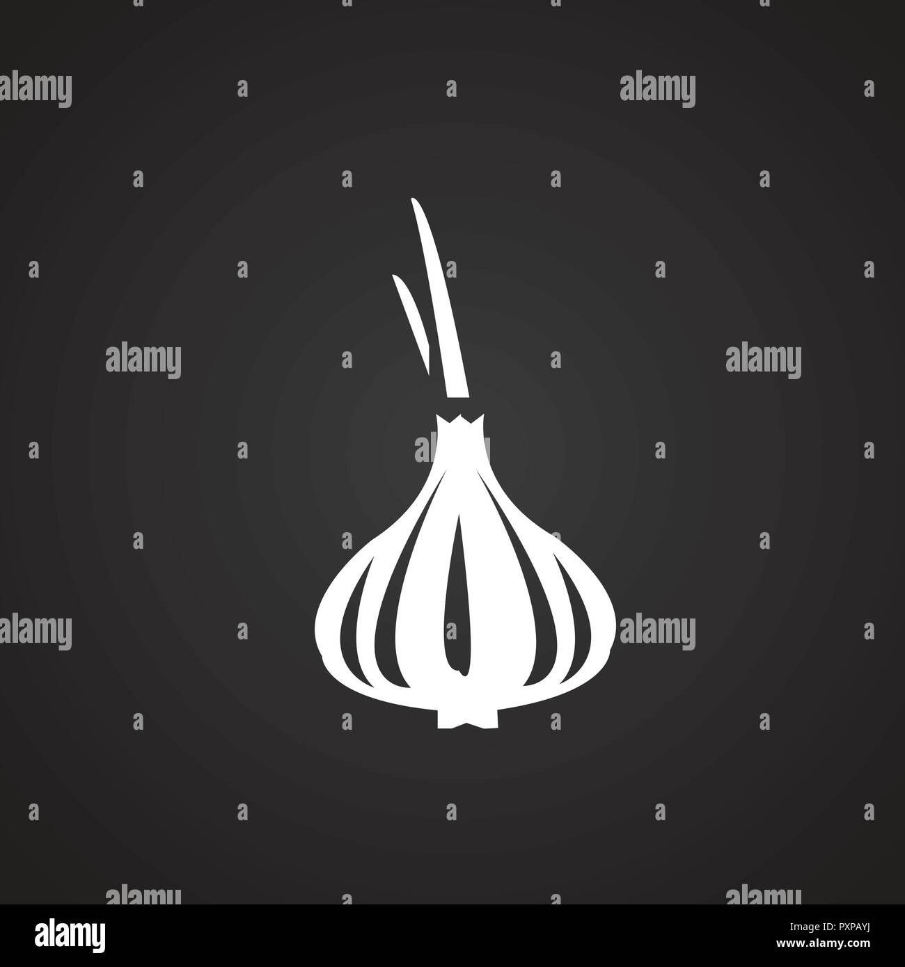 Onion on black background Stock Vector Image & Art - Alamy