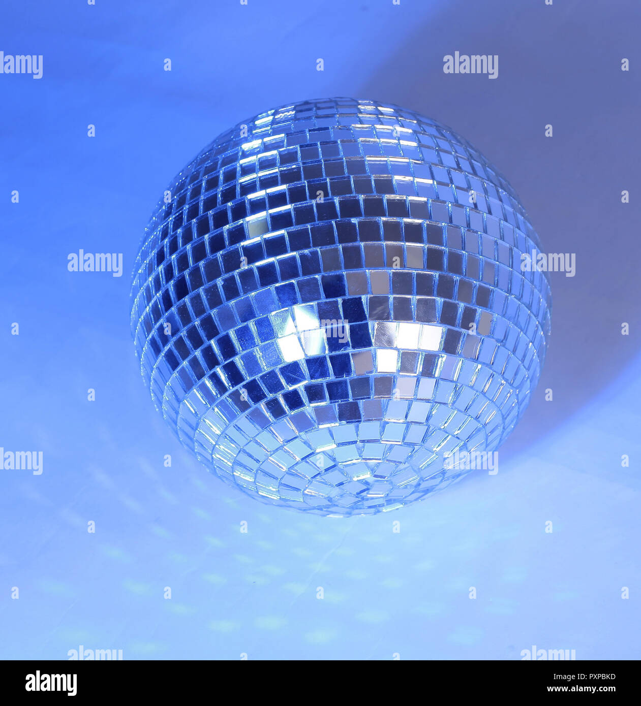 beautiful disco ball on yellow background isolated Stock Photo Alamy