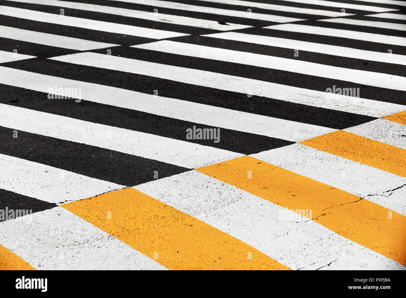Zebra crossing black white stripes road hires stock photography and