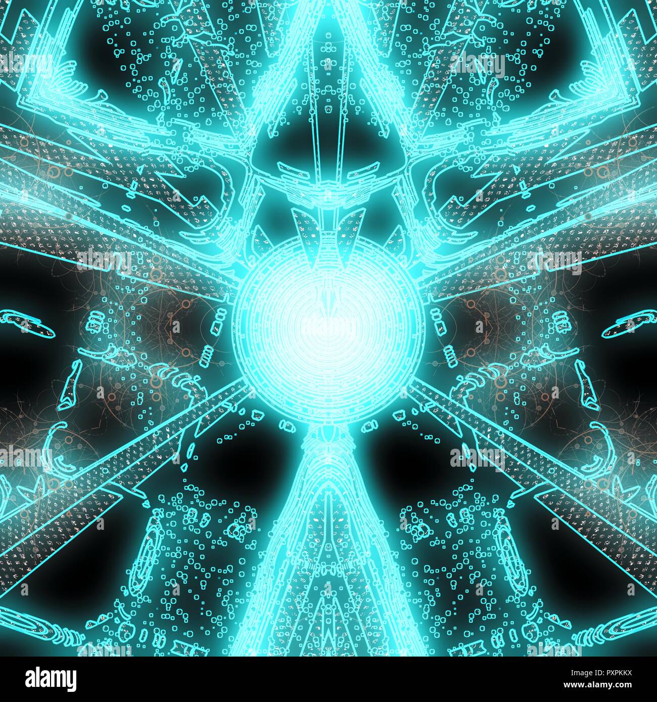 A colorful and vivid image with abstract Sacred Geometry. A psychedelic ...