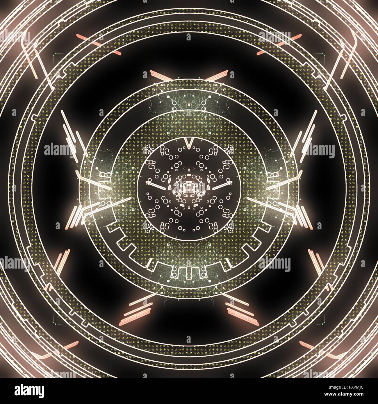 A colorful and vivid image with abstract Sacred Geometry. A psychedelic ...