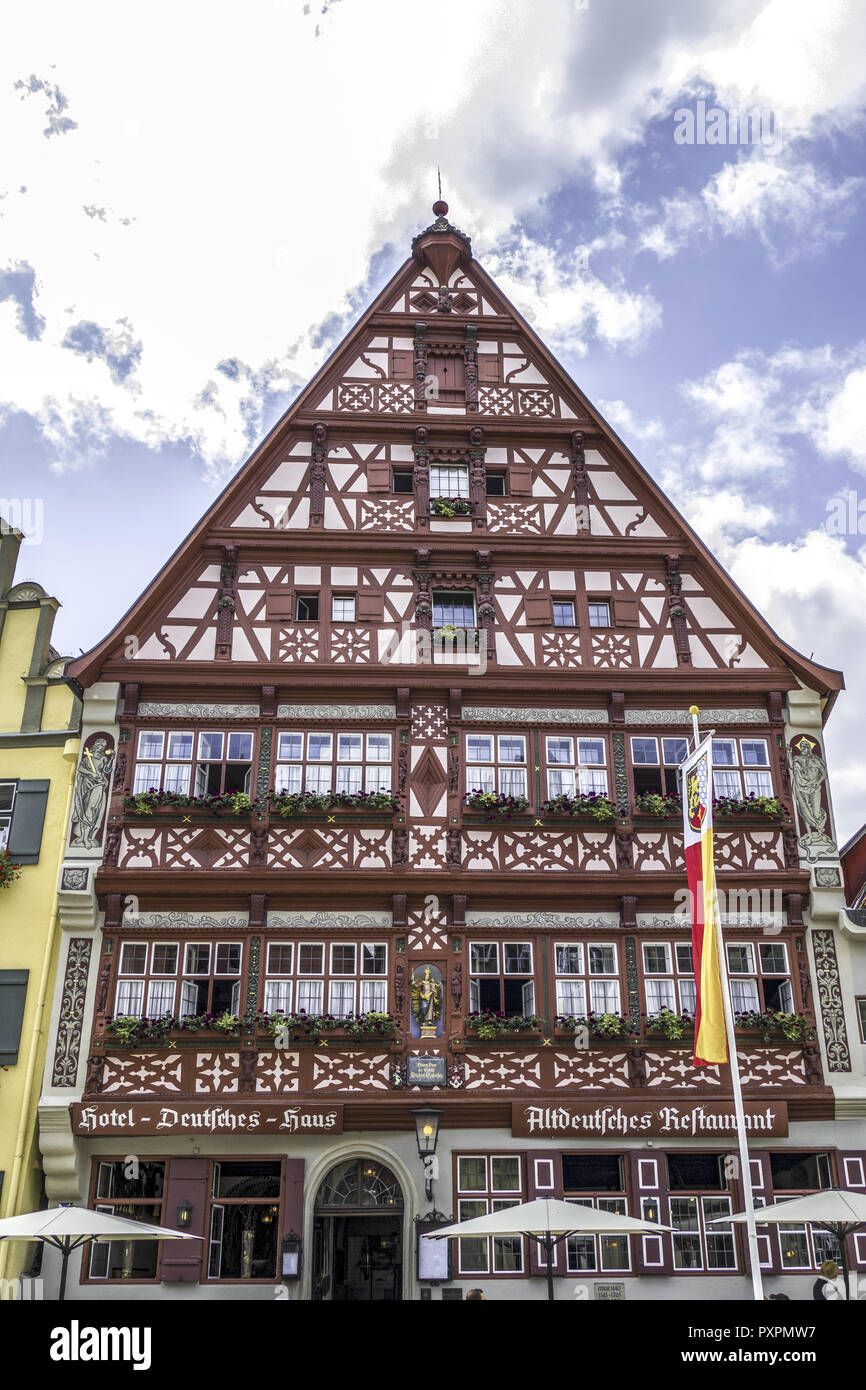 Half Timbered House Hotel Deutsches Haus Dinkelsbuhl Romantic