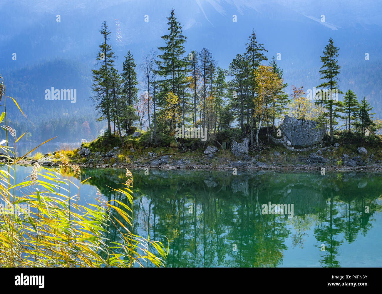 Eibsee lake near Grainau, Bavaria, Germany Stock Photo - Alamy