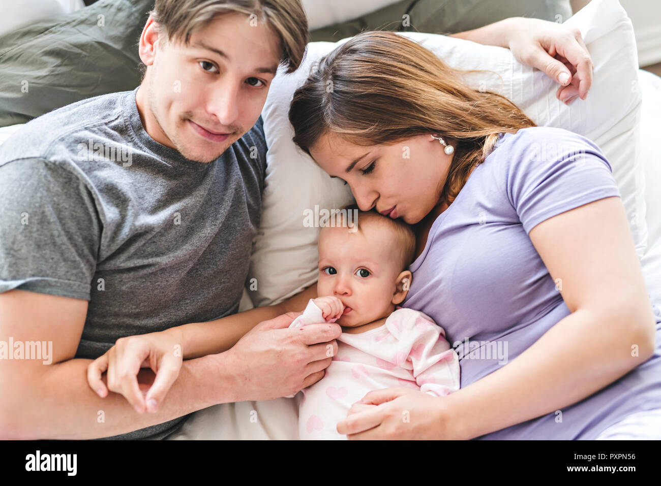 bed for new parents and baby