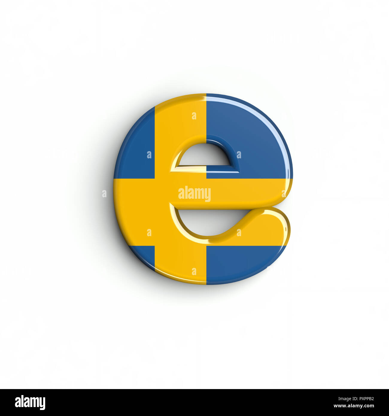 Sweden Flag Letter E Lower Case 3d Swedish Font Isolated On White Background This Alphabet Is Perfect For Creative Illustrations Related But Not Li Stock Photo Alamy