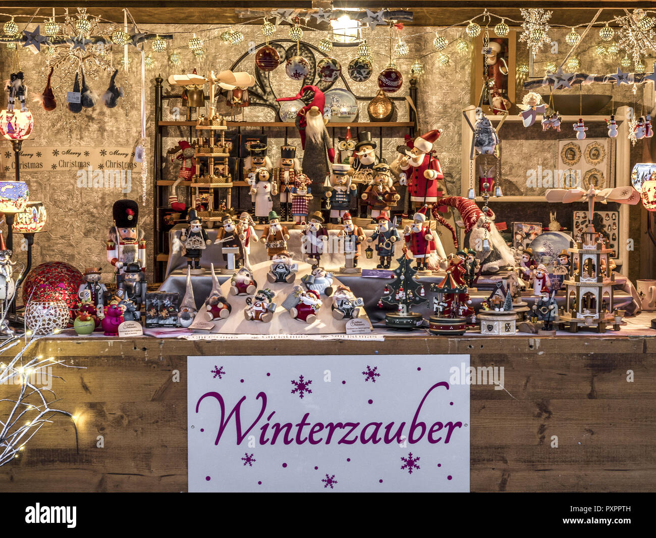 Christmas Market in Garmisch-Partenkirchen, Bavaria, Germany Stock