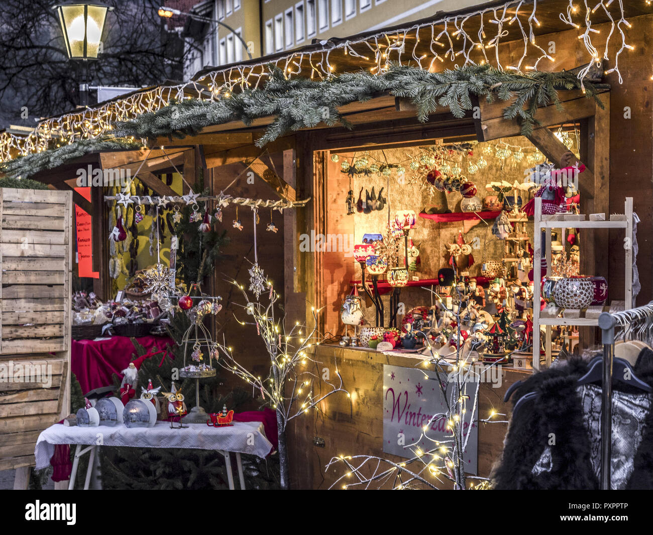Christmas Market in Garmisch-Partenkirchen, Bavaria, Germany Stock