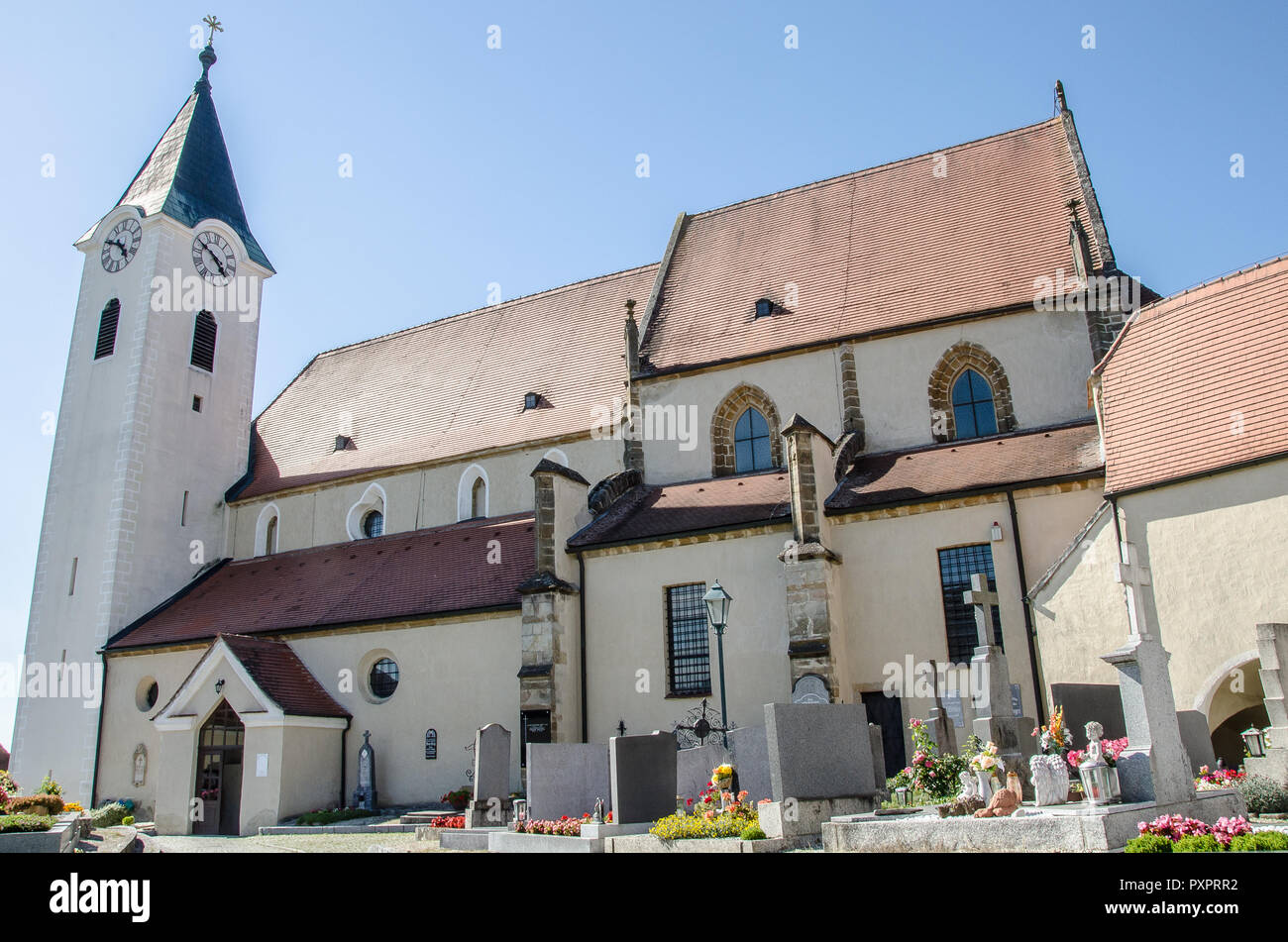 Ardagger, Lower Austria, market town in the district of Amstetten comprises the towns of Ardagger Markt and Stift Ardagger, north of Amstetten. Stock Photo