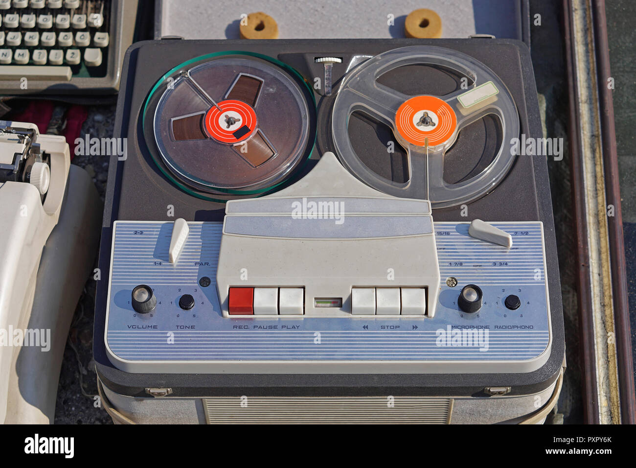 Old reel to reel audio tape recording for sale Stock Photo - Alamy