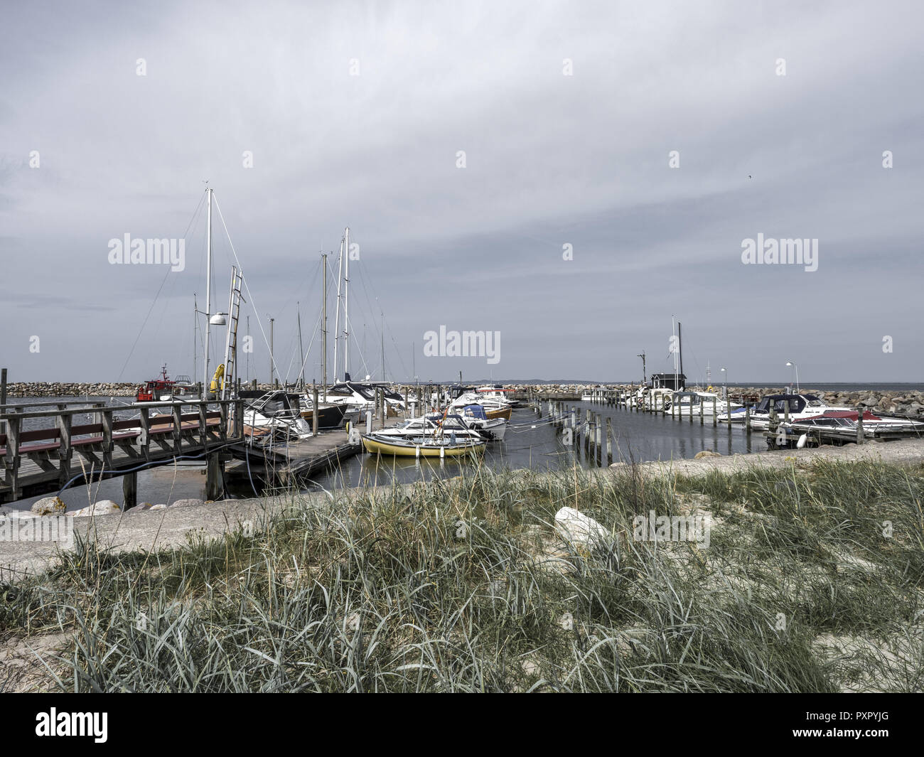 Hornbaek Harbour, North Zealand, Denmark, Scandinavia Stock Photo