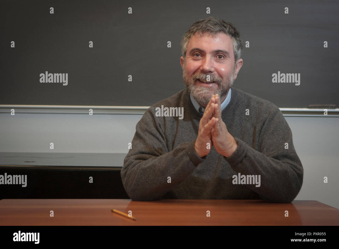 The Nobel Prize-winning New York Times Op-Ed columnist Paul Krugman. He was awarded the Nobel Memorial Prize in Economic Sciences for his contribution Stock Photo