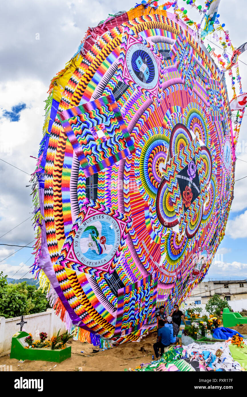 Santiago Sacatepequez, Guatemala November 1, 2017 Giant kite