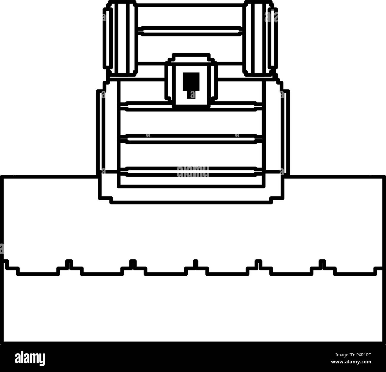 treasure chest award video game vector illustration Stock Vector Image ...