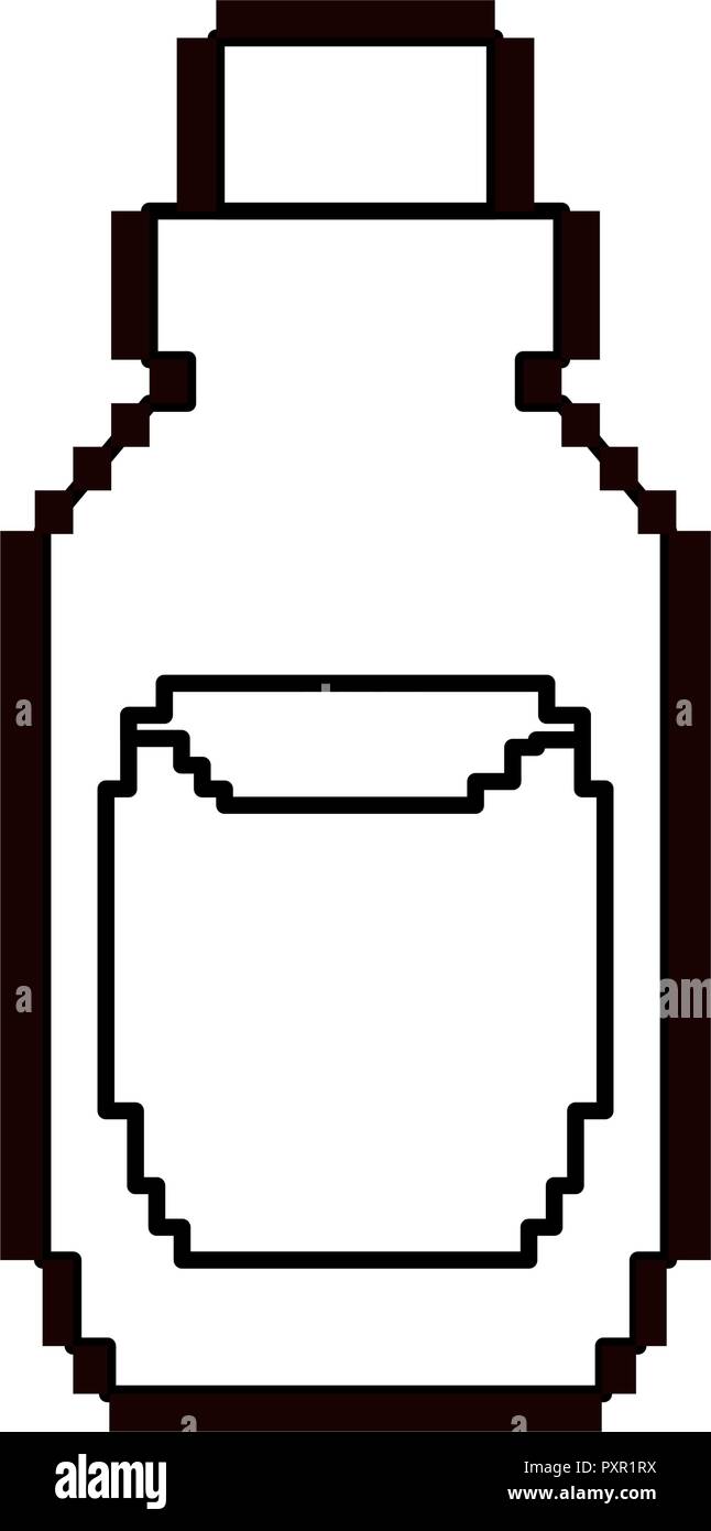 pixel video game bottle potion vector illustration Stock Vector Image ...
