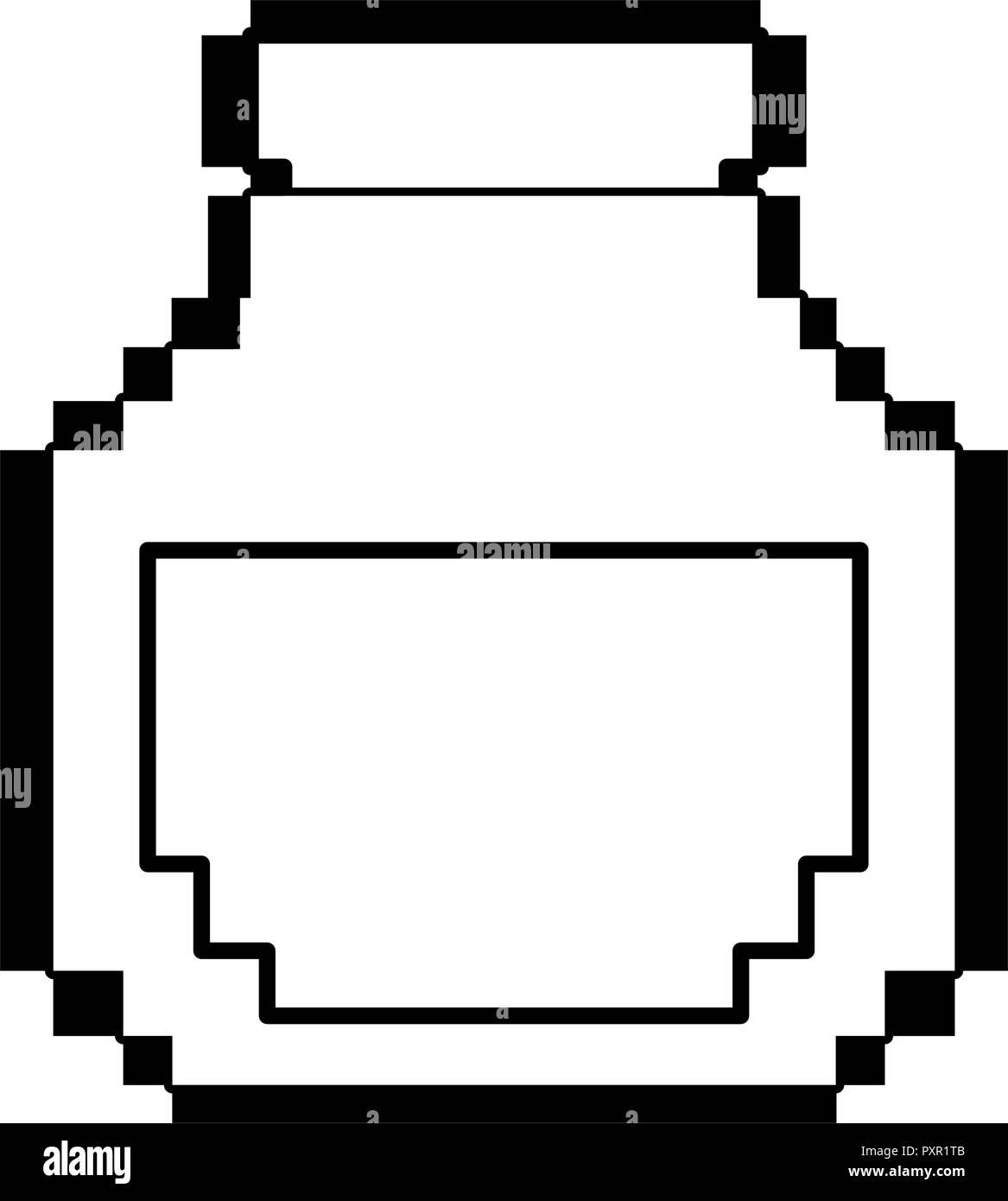 pixel video game bottle potion vector illustration Stock Vector Image ...