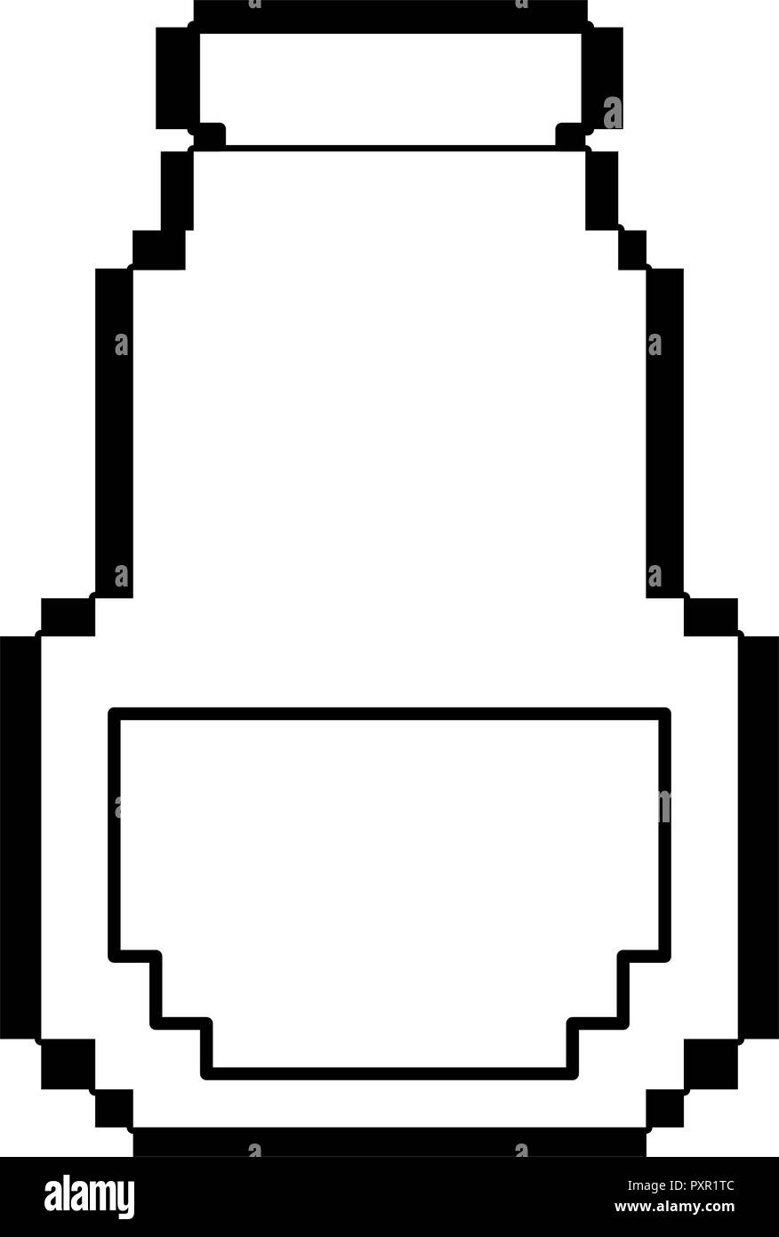 pixel video game bottle potion vector illustration Stock Vector Image ...