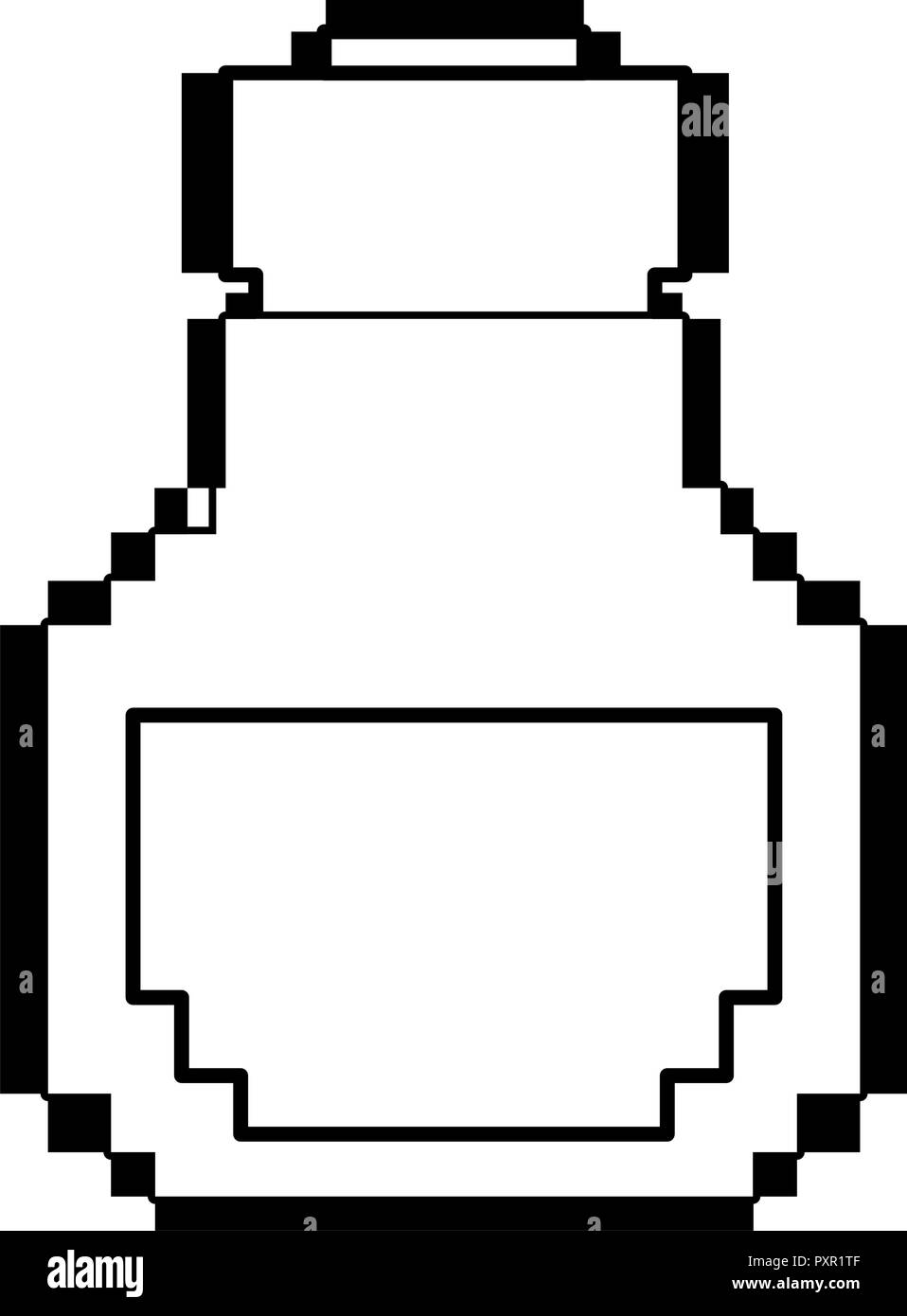 pixel video game bottle potion vector illustration Stock Vector Image ...