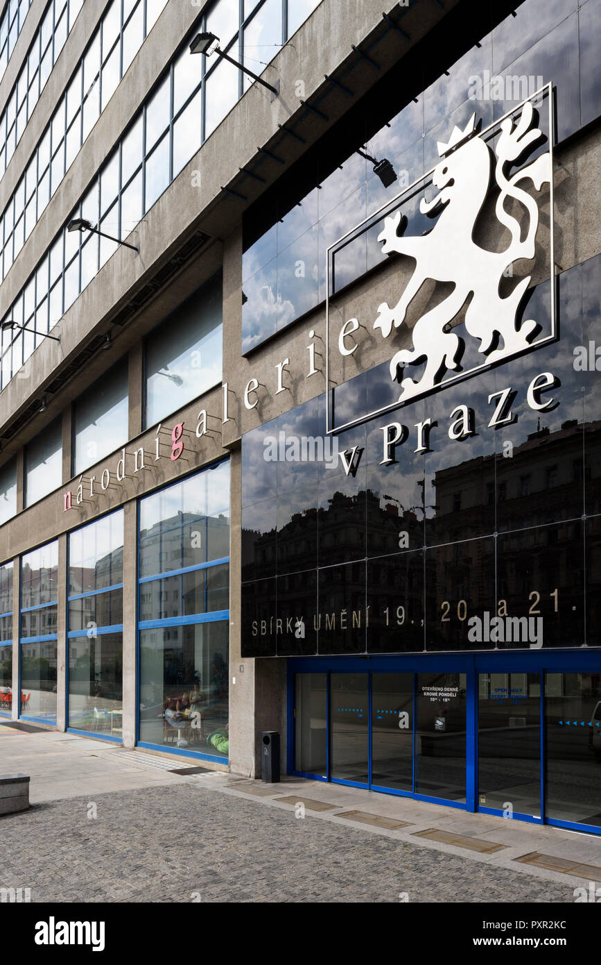 Prague. Czech Republic. Trade Fair Palace (Veletrzní palác), housing the National Gallery in Prague. Czech Republic. Trade Fair Palace (Veletrzní palác), housing the National Gallery in