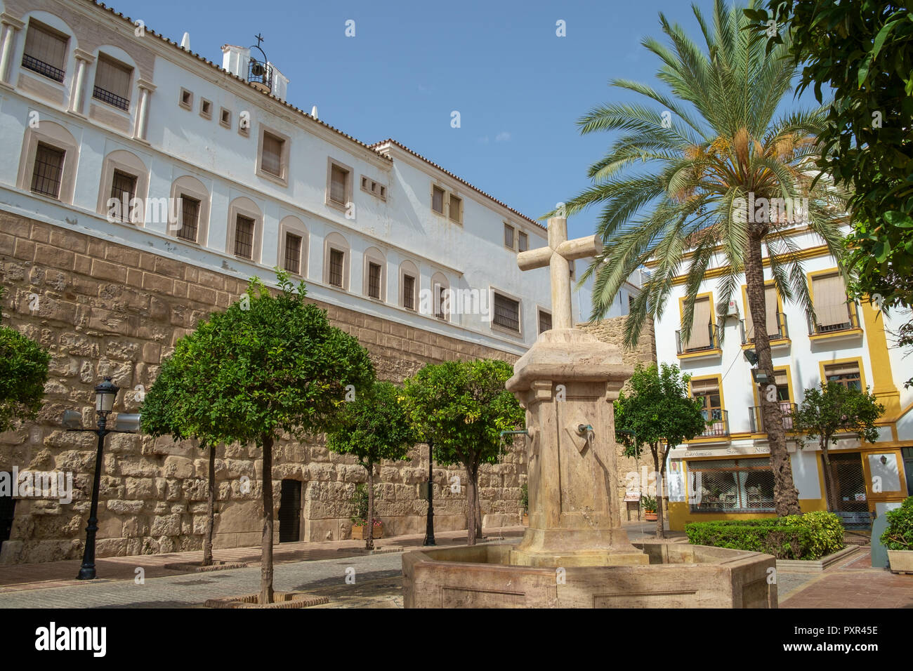 The Church Square (Plaze de la Iglesia), Marbella, Spain Stock Photo