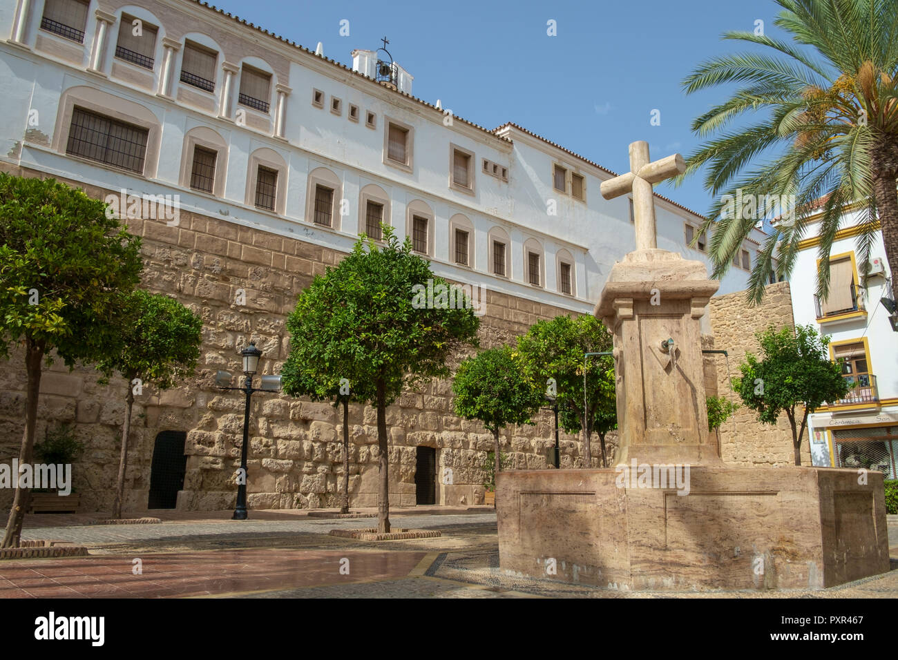 The Church Square (Plaze de la Iglesia) Marbella, Spain Stock Photo