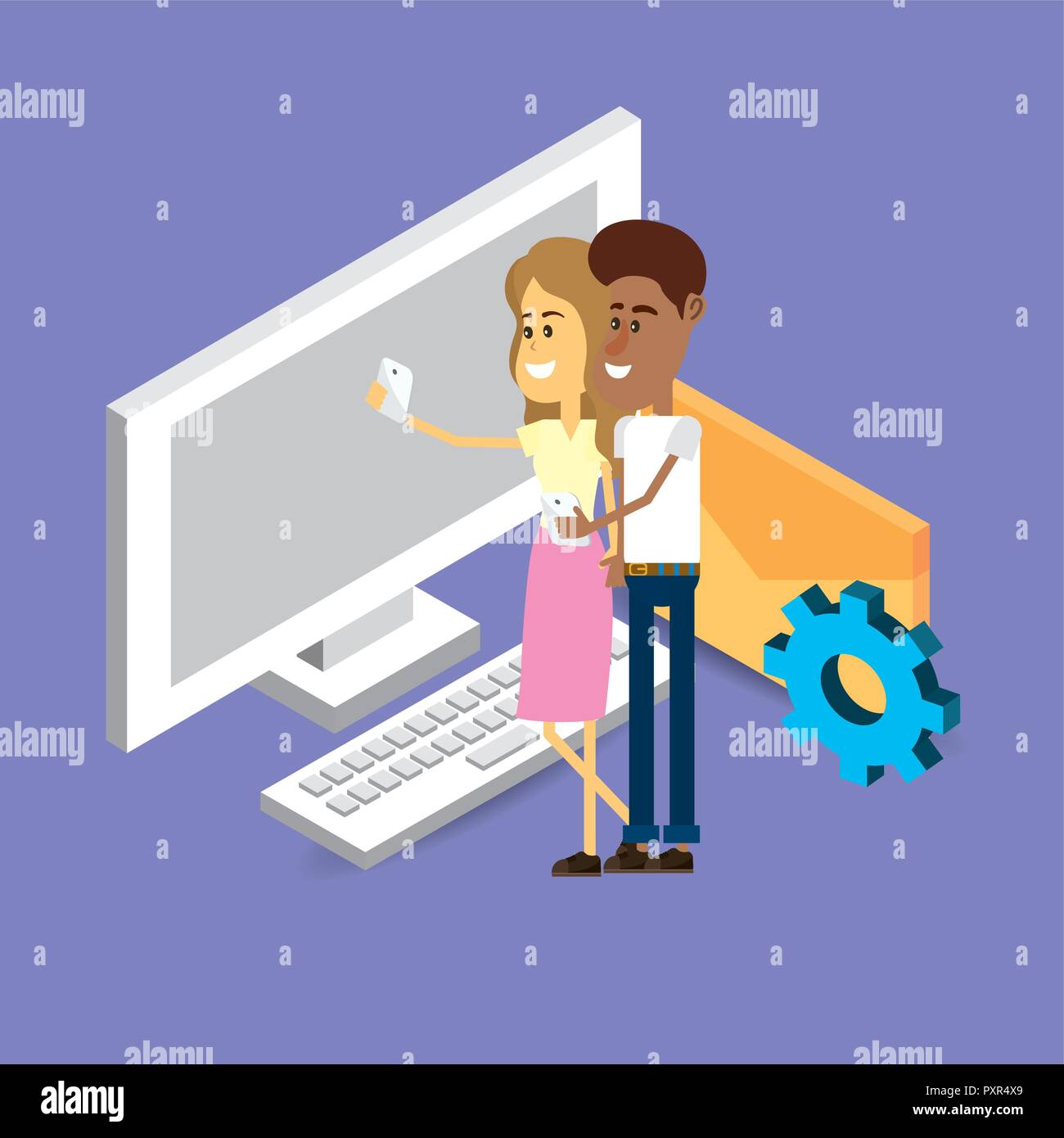 Mail Storage Cartoon Stock Vector Image Art Alamy