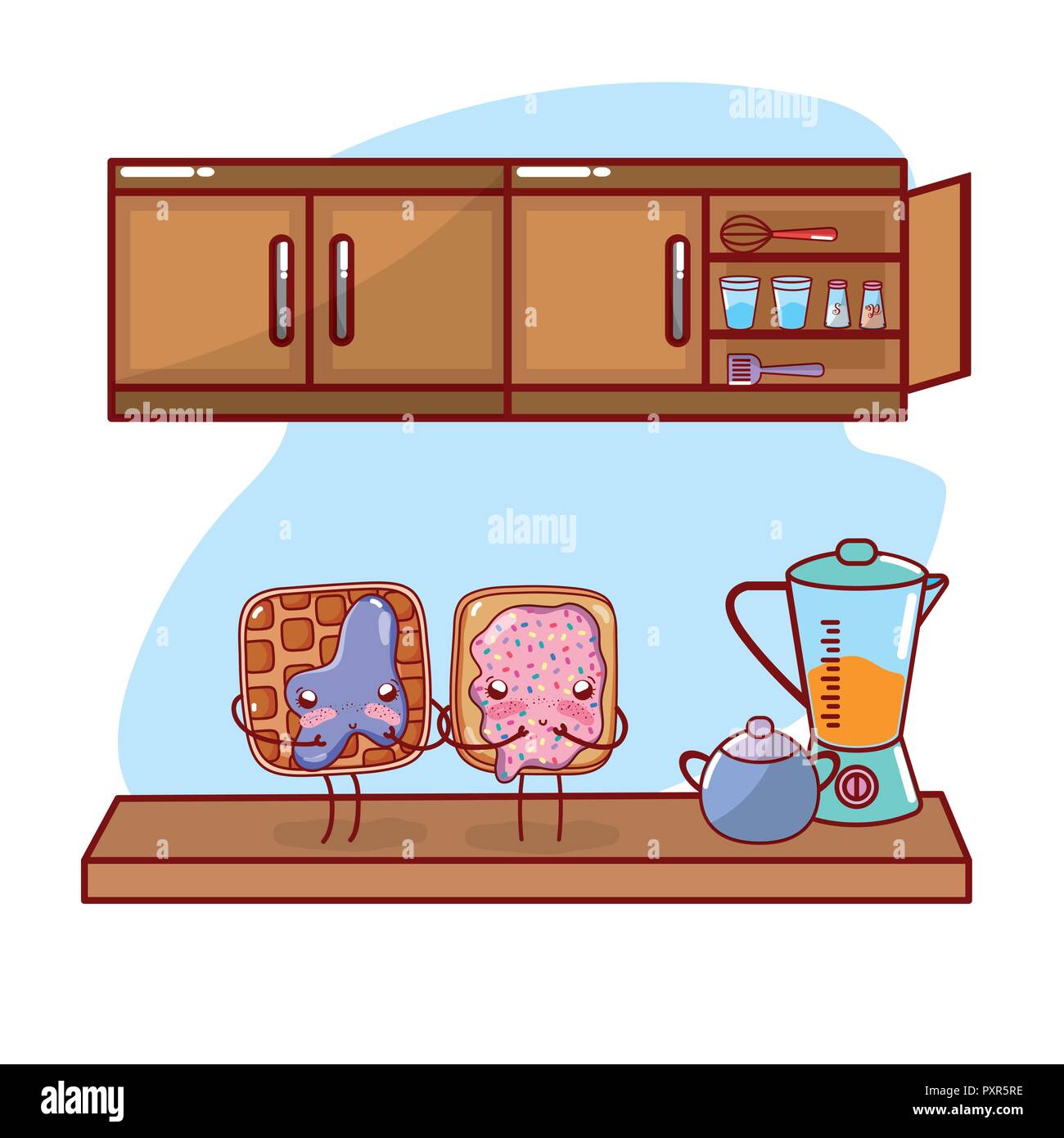 Kitchen Cabinet Cartoon High Resolution Stock Photography and Images