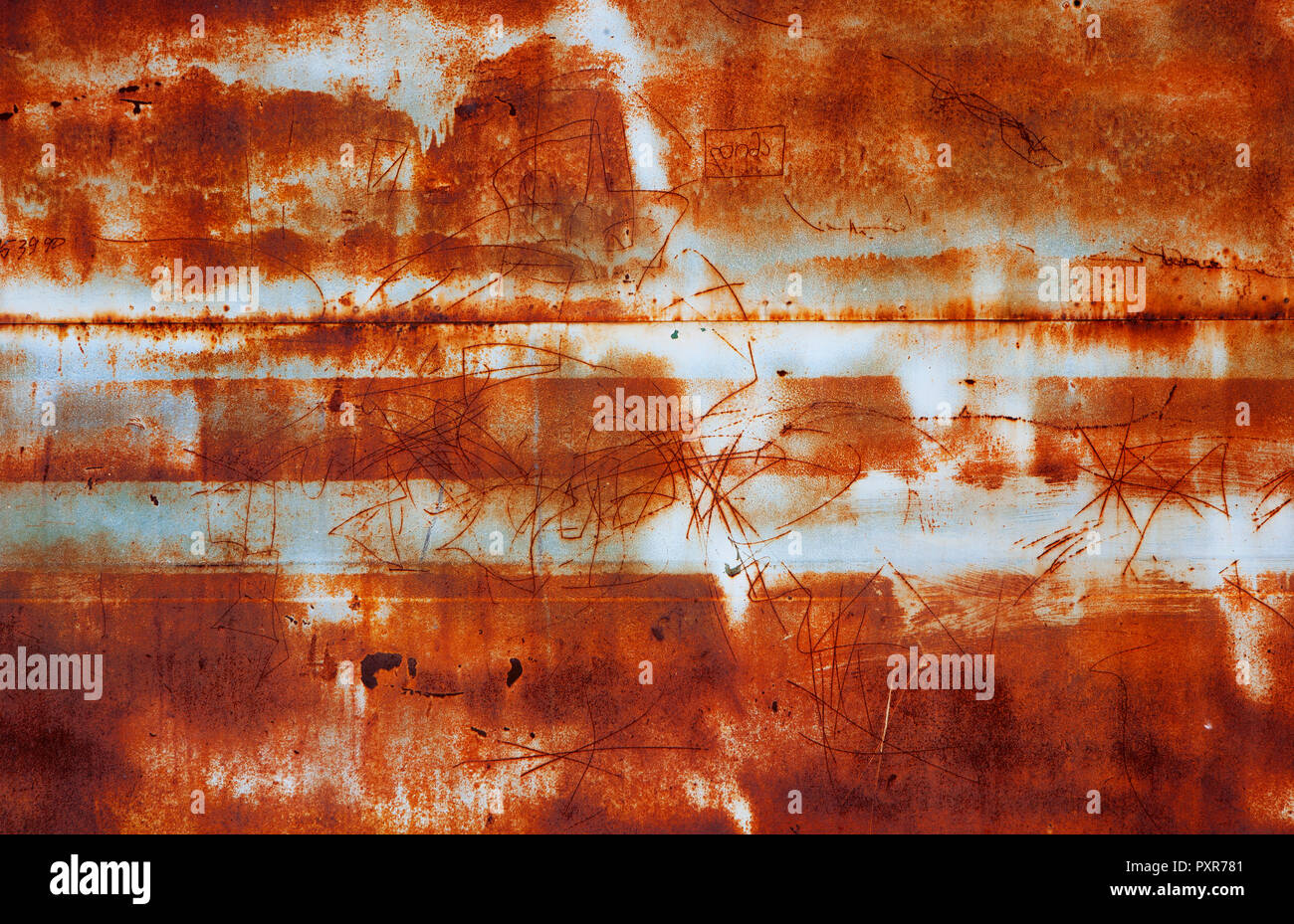 Rusted metal plate Stock Photo